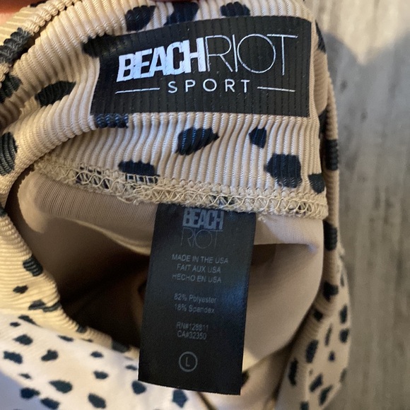 Beach Riot Ayla taupe spot leggings, sz L - Picture 13 of 13